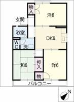 ハイツ山中の間取り
