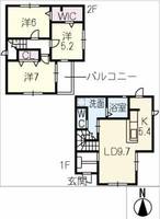 愛知県清須市新清洲3丁目(一戸建)の賃貸物件の間取り