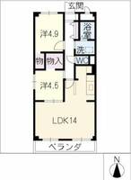 クレアージュKⅡの間取り
