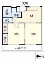 大石コーポの間取り