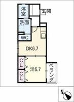 ヴィラタチバナ弐番館の間取り