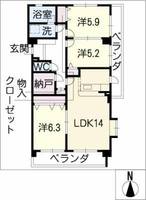 パークサイドⅡの間取り