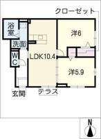 ピースフル高粕の間取り