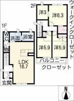 セルリアンコートFの間取り
