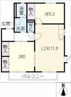 グリーンエステートB棟の間取り