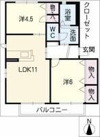 エスポワールⅠの間取り