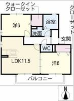 イデアル豊明B棟の間取り