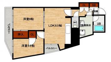 RESTEL HAKATA(レステルハカタ)806の間取り
