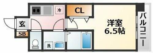 大阪府大阪市東淀川区菅原6丁目(マンション)の賃貸物件の間取り