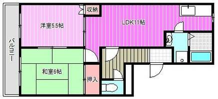 奈良県橿原市曽我町(アパート)の賃貸物件の間取り