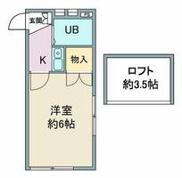 カーサ栄生103の間取り