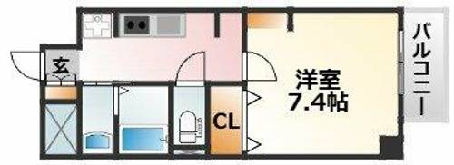 大阪府大阪市東淀川区大桐1丁目(マンション)の賃貸物件の間取り