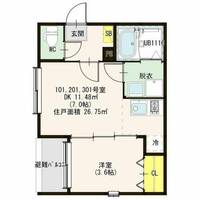 愛知県名古屋市南区内田橋2丁目(アパート)の賃貸物件の間取り