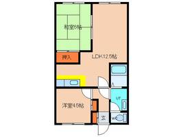 北海道函館市本通2丁目(アパート)の賃貸物件の間取り