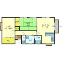 新川町17番1棟2戸の間取り