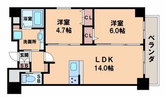 ナチュール天王寺の間取り