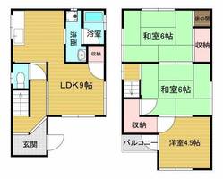 大阪府堺市東区高松(一戸建)の賃貸物件の間取り