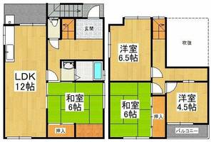大阪府堺市中区土師町5丁(一戸建)の賃貸物件の間取り