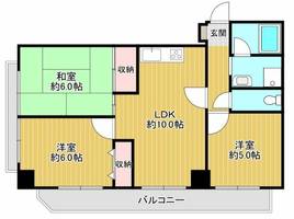 アメニティレジス富田林の間取り