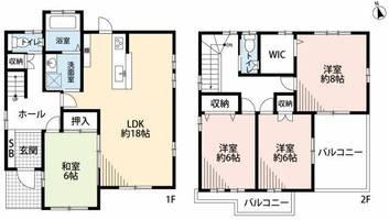 愛知県岡崎市若松町字川向(一戸建)の賃貸物件の間取り