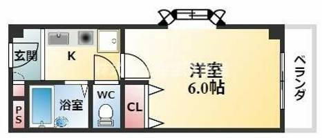大阪府豊中市城山町1丁目(マンション)の賃貸物件305の間取り
