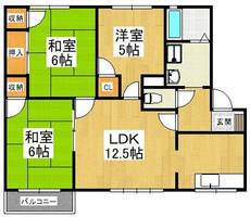 北浦第二ハイツの間取り