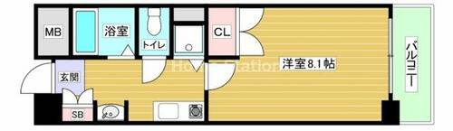 大阪府大阪市北区大淀中2丁目(マンション)の賃貸物件の間取り