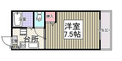 コーポ展和311の間取り