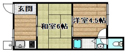 昭和台ハイツ201の間取り