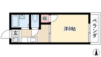 ウイング天花寺101の間取り