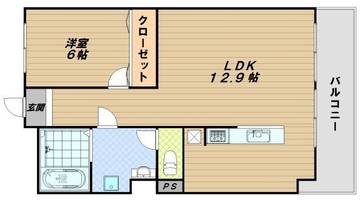 兵庫県明石市魚住町西岡(マンション)の賃貸物件の間取り