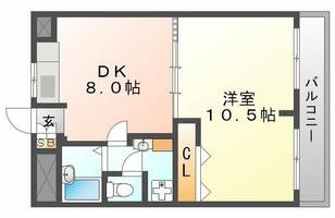 大阪府大阪市東淀川区豊里7丁目(マンション)の賃貸物件の間取り