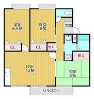 メゾンシャトーE棟202の間取り