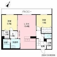 カーサ宮ノ前 直方B-306の間取り