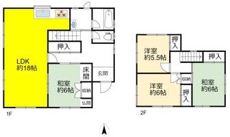滋賀県長浜市小野寺町(一戸建)の賃貸物件の間取り