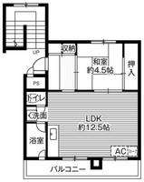 北海道札幌市北区新川六条15丁目(マンション)の賃貸物件の間取り