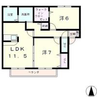 リビングタウン唐崎B棟の間取り