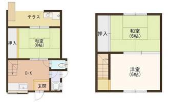 滋賀県野洲市栄(一戸建)の賃貸物件の間取り