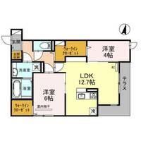 大阪府大東市太子田2丁目(アパート)の賃貸物件の間取り