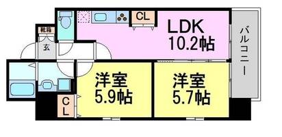 パークフラッツ尼崎の間取り