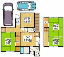 大阪府富田林市須賀3丁目(一戸建)の賃貸物件の間取り