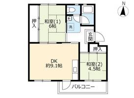 UR鶴山台0120502の間取り