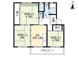 UR鶴山台0310204の間取り