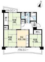 UR中山五月台0150303の間取り