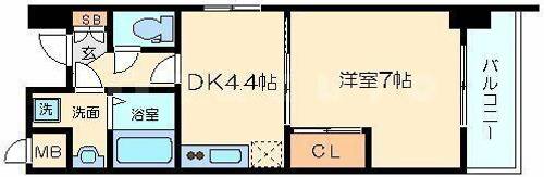 大阪府大阪市淀川区西中島6丁目(マンション)の賃貸物件の間取り