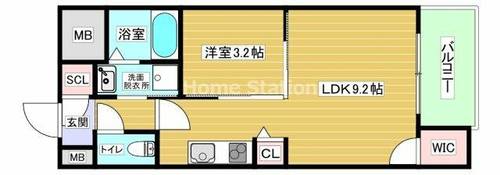 大阪府大阪市福島区吉野2丁目(マンション)の賃貸物件の間取り