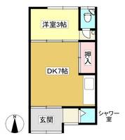 愛知県蒲郡市中央本町(一戸建)の賃貸物件の間取り