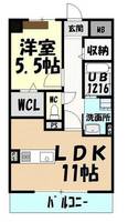 フェリオ新西602の間取り
