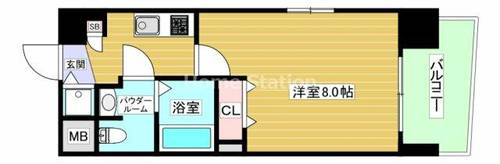 大阪府大阪市福島区吉野5丁目(マンション)の賃貸物件の間取り