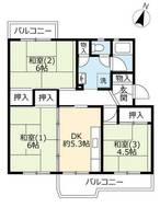 UR中山五月台0080406の間取り